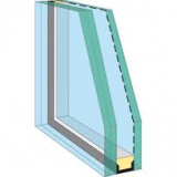dual glazed window section